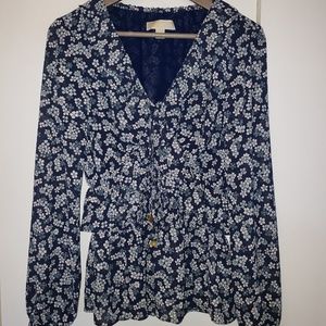 MICHAEL Michael kors blue ruffle cherry blossom